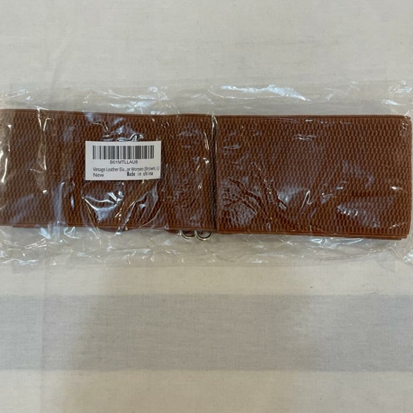 Vintage leather elastic waist belt fashion wide belt for women - Picture 1 of 3